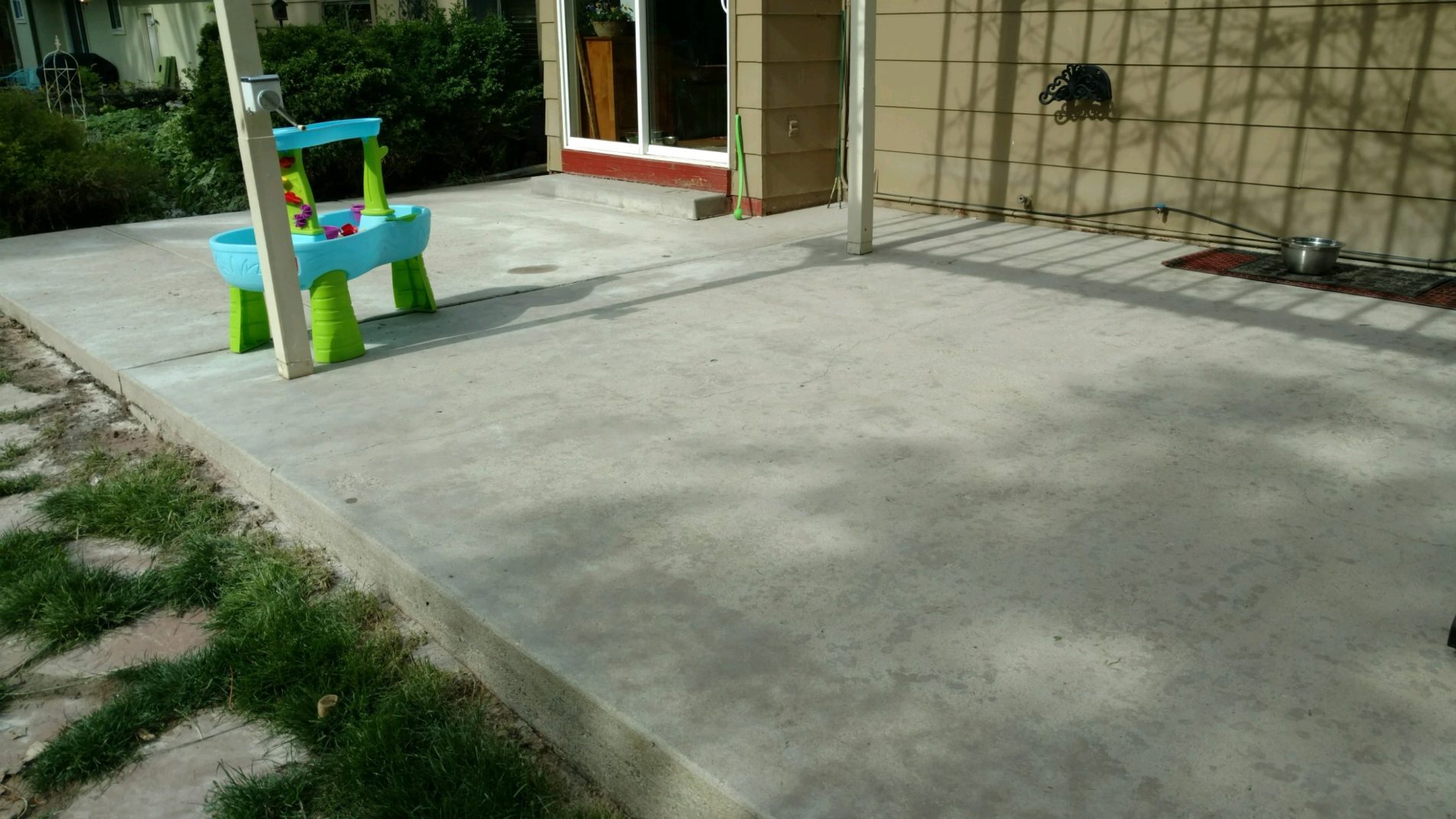 Residential back concrete patio restoration - Blast from the Past